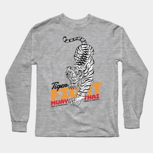 Muay Thai Tiger Tattoo Born to Fight Long Sleeve T-Shirt